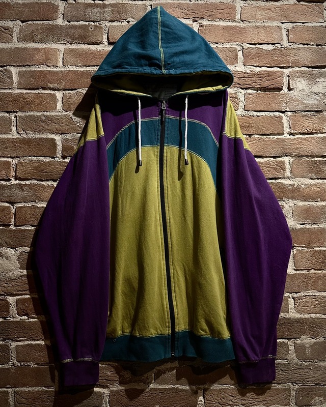 【Caka act3】Color Switching Vintage Zip Up Hoodie