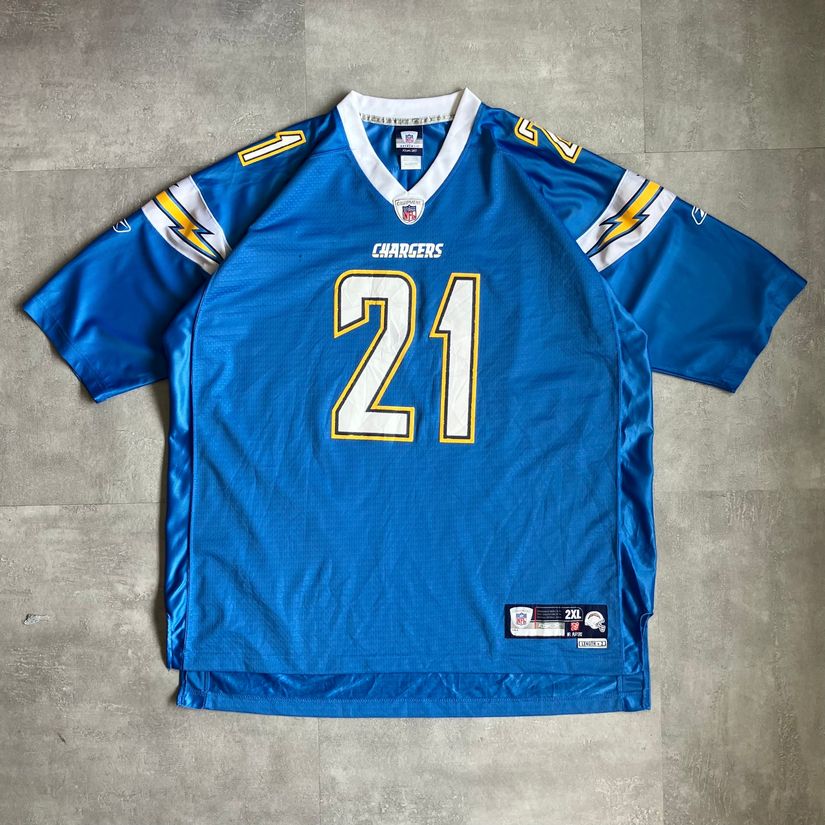 《XXL size》Reebok リーボック NFL CHARGERS ゲームシャツ No.3557