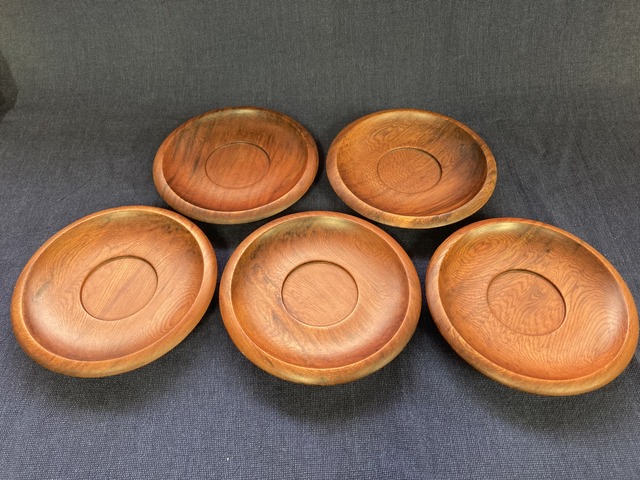 屋久杉茶托セット　上