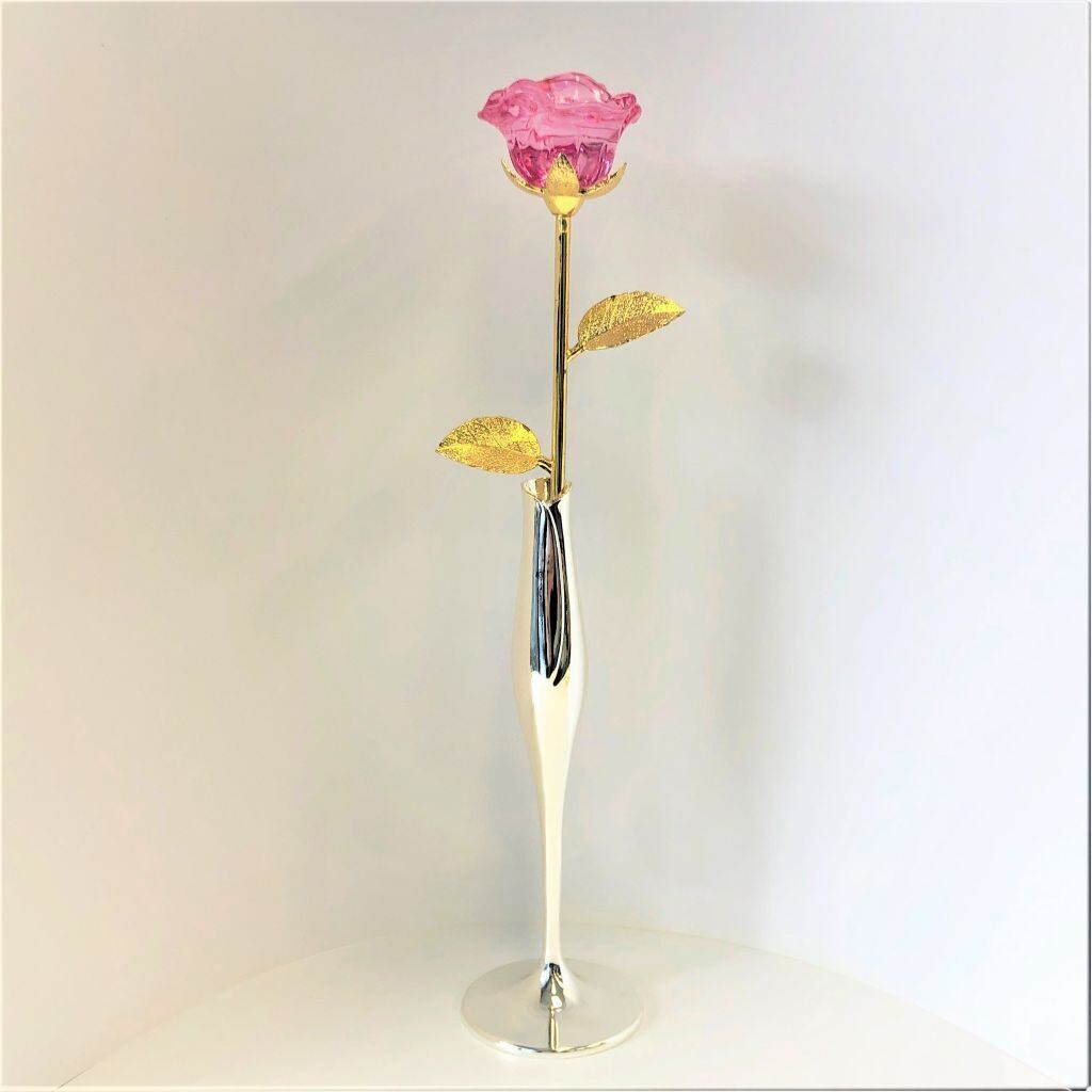 Atelier Matic 一輪挿しピンクと黒の模様 一輪挿し 長立 - Fine Craft