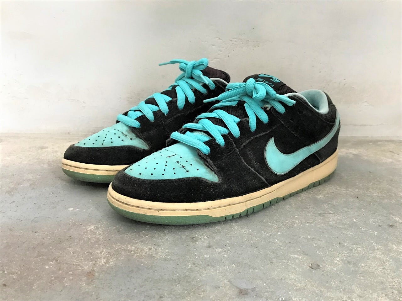 2012 NIKE DUNK LOW PRO SB BLACK/CLEAR-JADE/WHITE