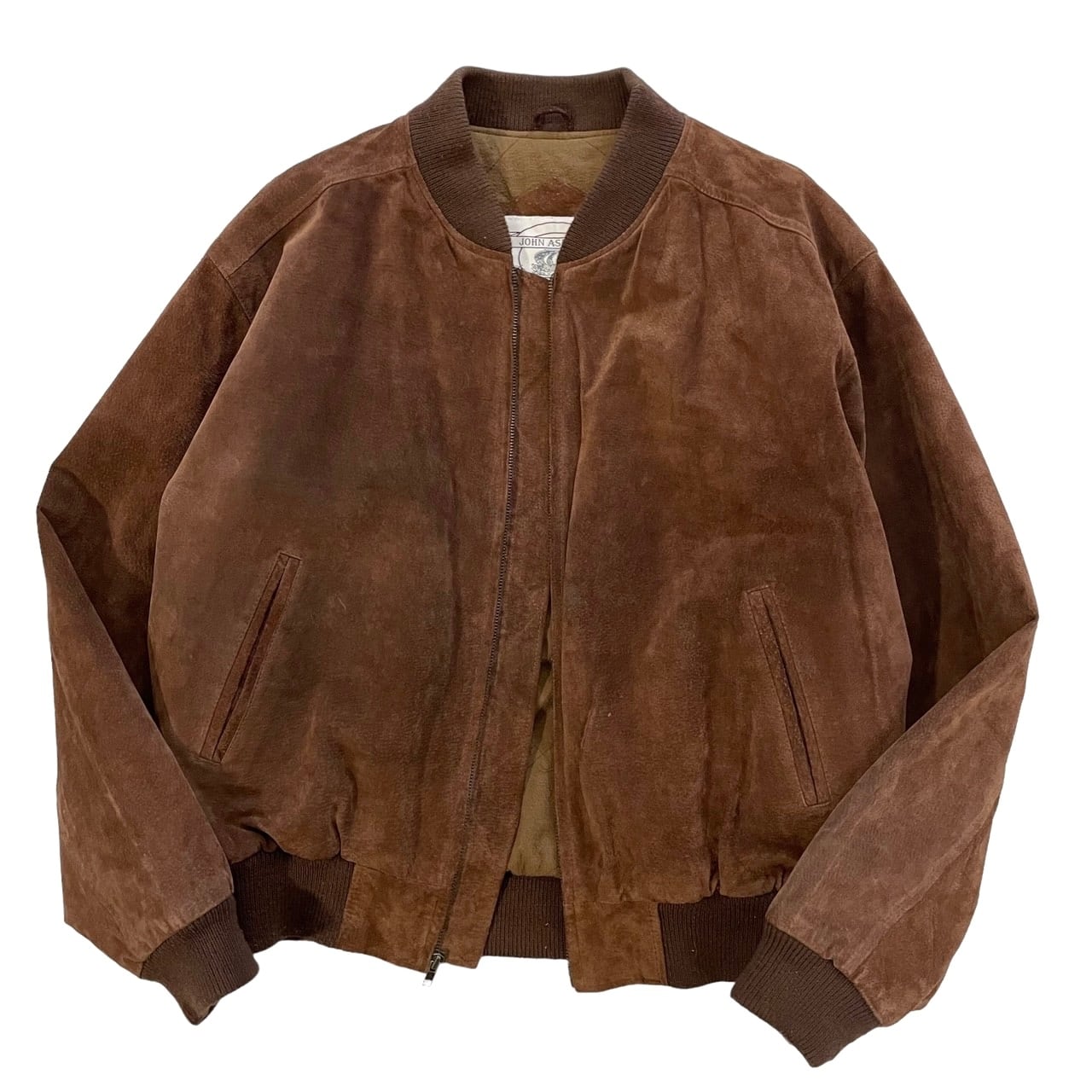 1990's JOHN ASHFORD/ suede leather bomber jacket #E445