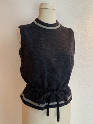 1950～60's Bi-Color No Sleeve Knit Top