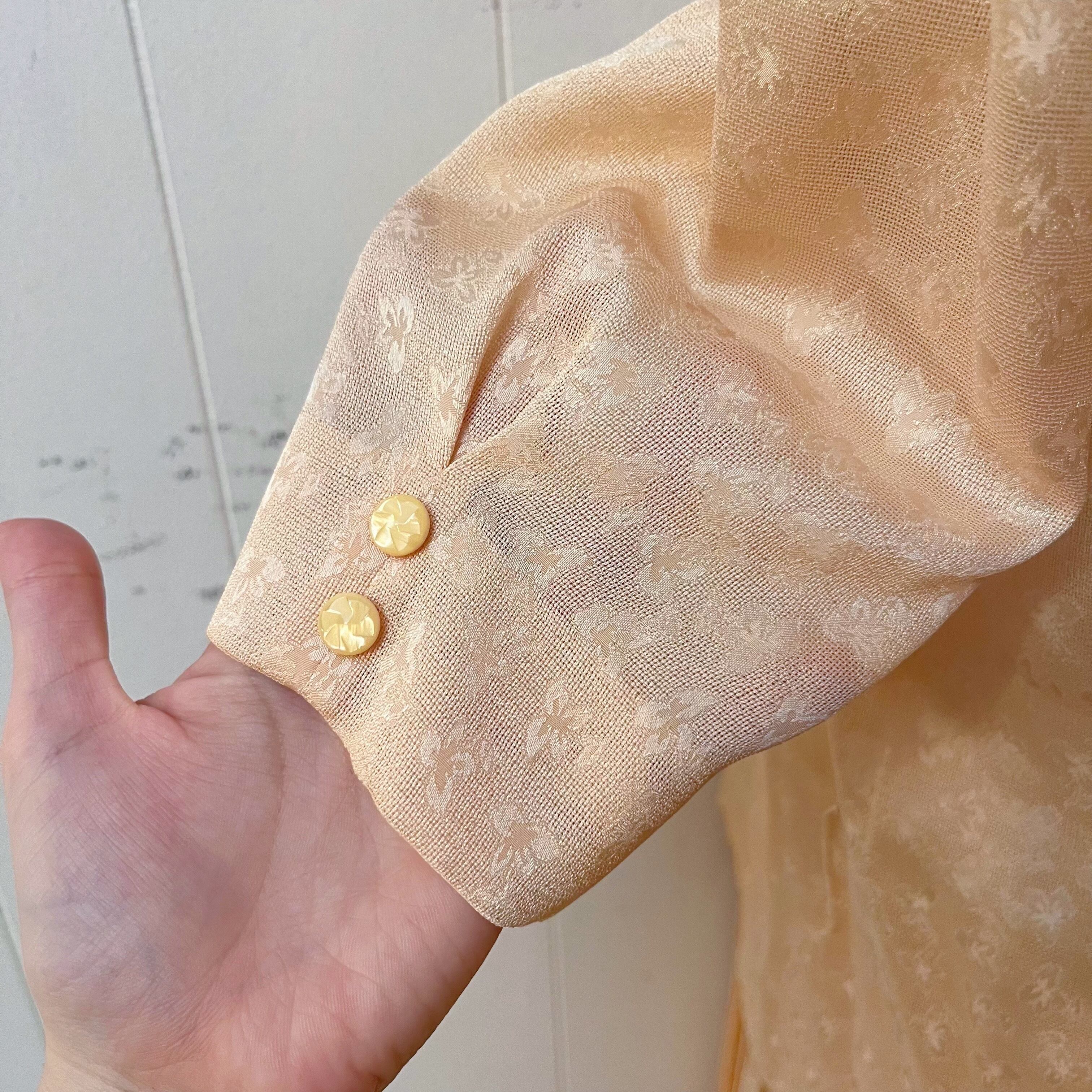 cream orange flower separate one-piece