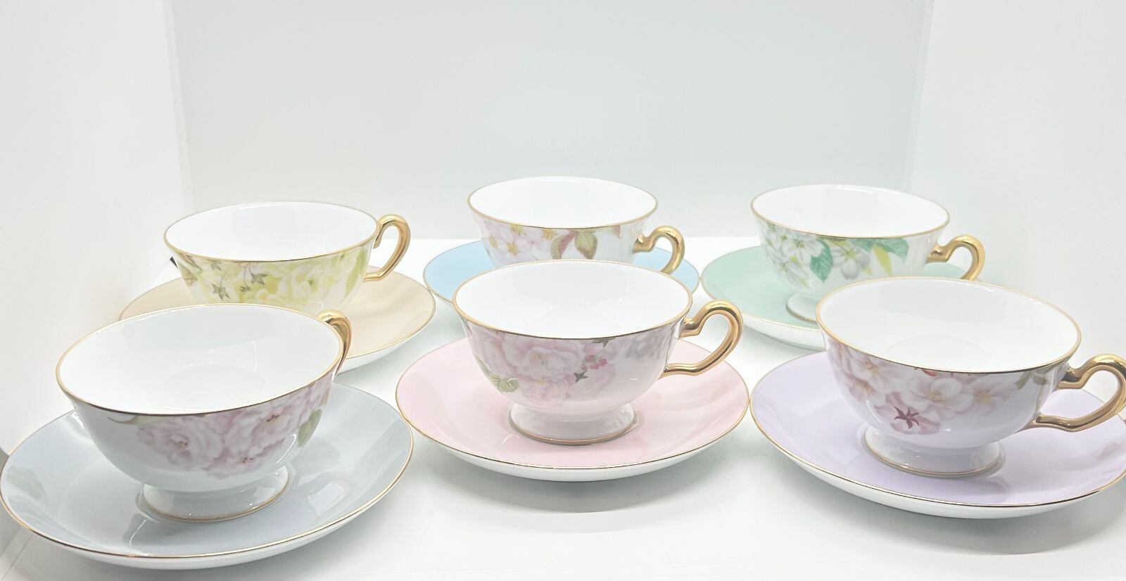 大倉陶園】 桜アソートカップソーサー 6客セット | 若林陶器