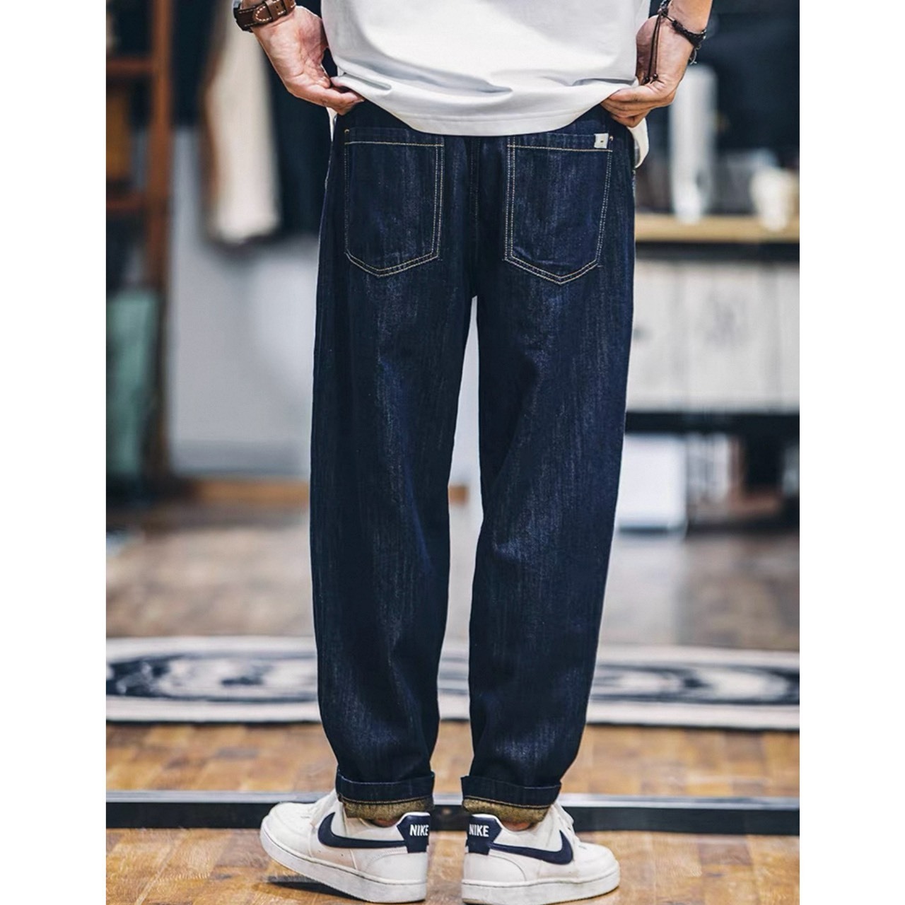 Straight leg denim pants 1290 - 4