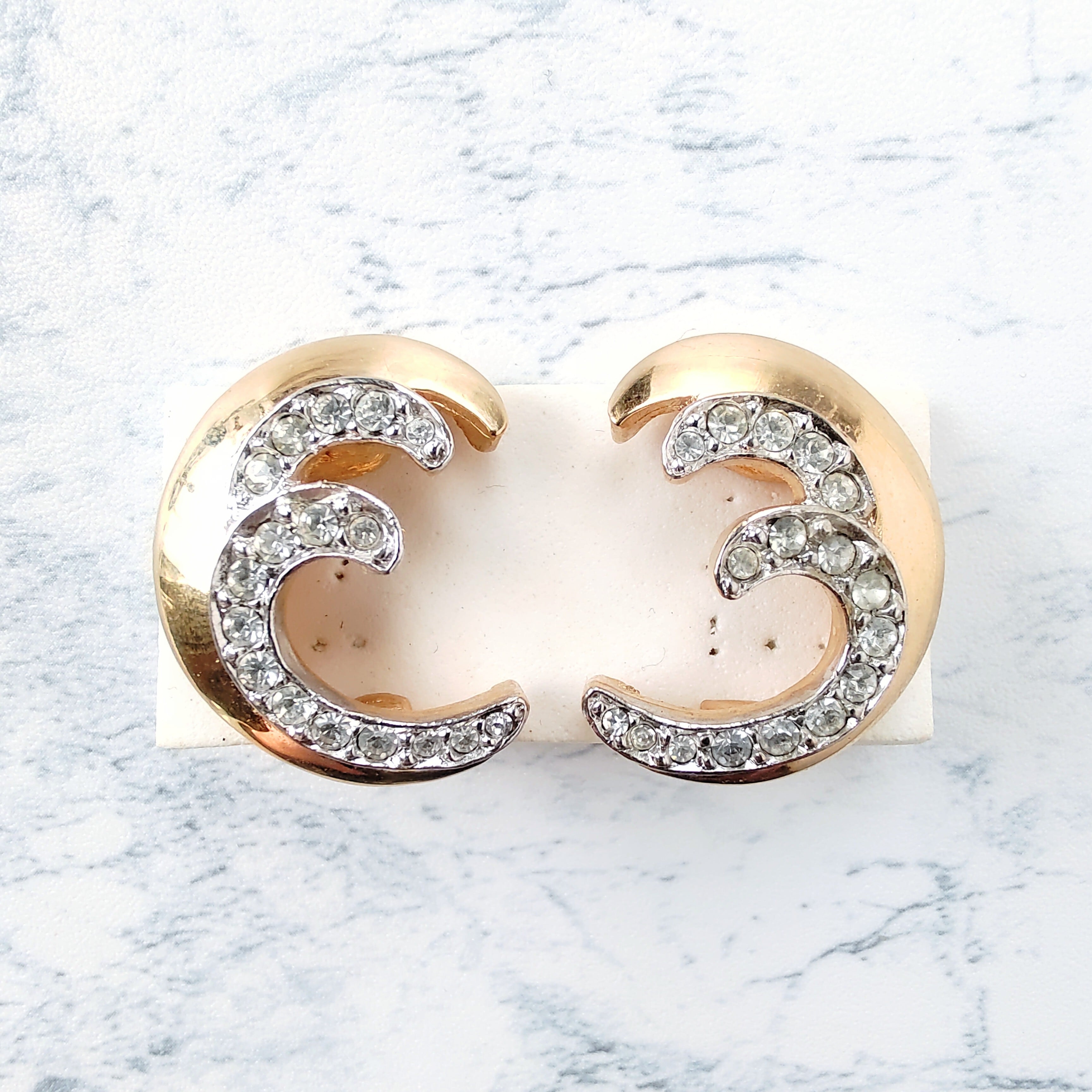 ANNE KLEIN》 lion round vintage earrings アンクライン ヴィンテージ