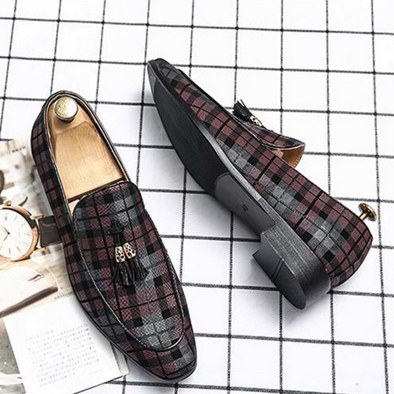 tassel leather shoes 00383