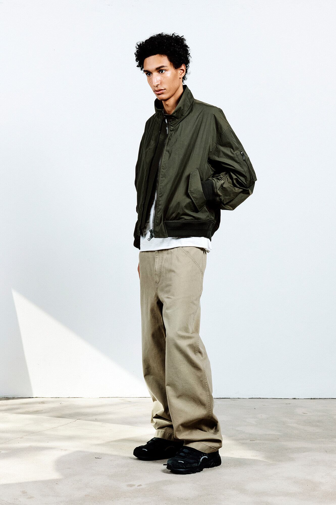 COOR MEN] Stand Collar MA-1 Bomber (Khaki) 正規品 韓国ブランド