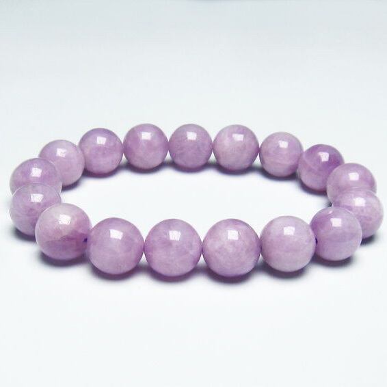 クンツァイト ブレスレット 12mm ミルキークンツァイト 一点物 メール便可 [M便 1/10] 111-19698