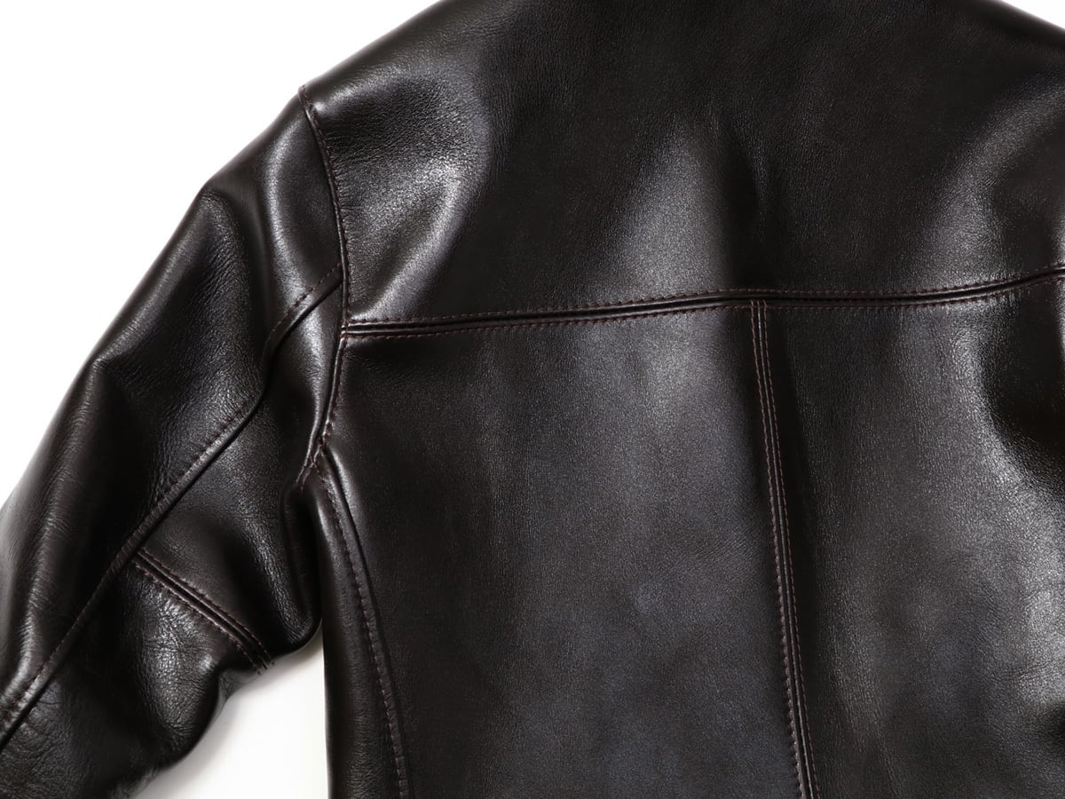 Y'2 LEATHER ワイツーレザー ANILINE STEER ROUNDED HEM CAR COAT