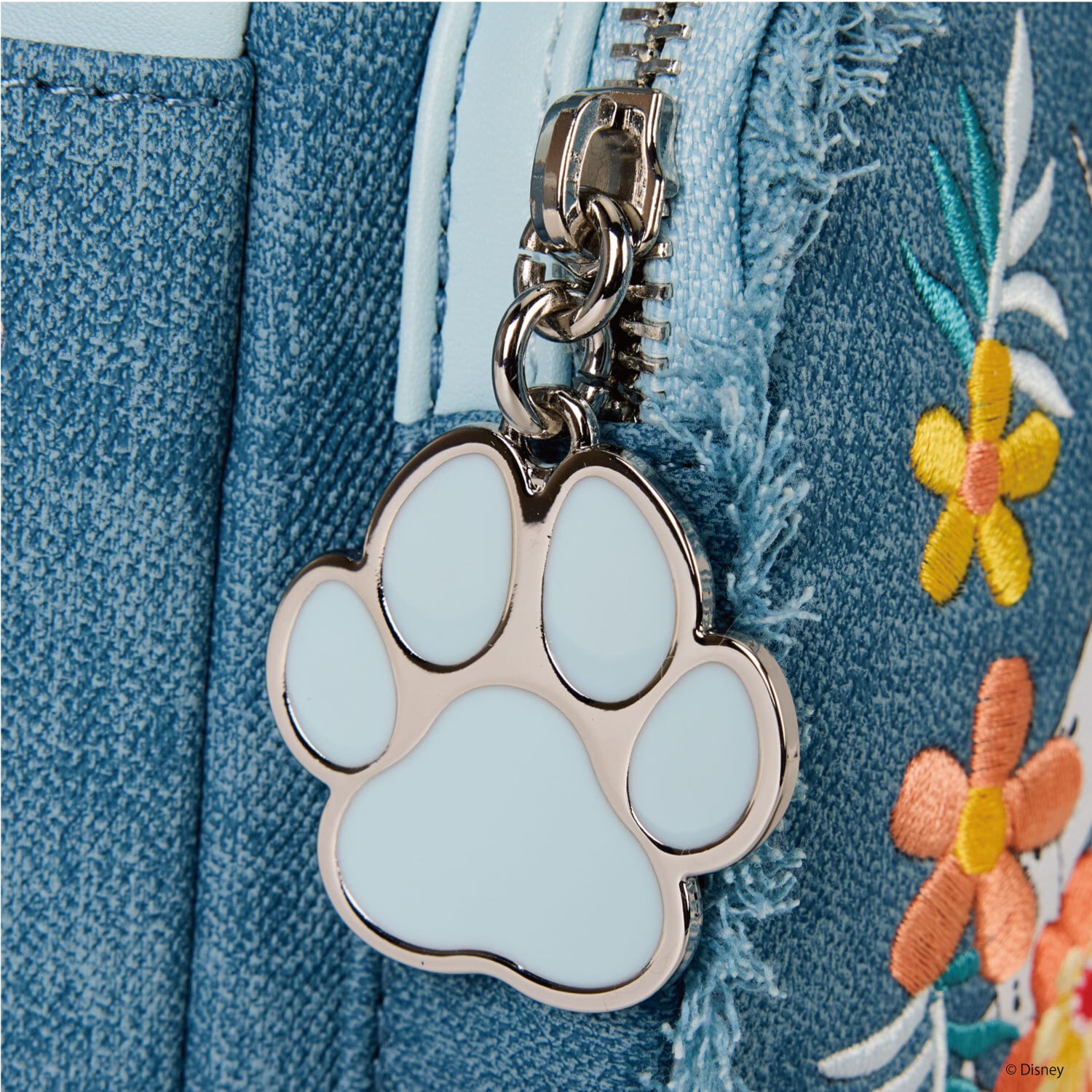 LF DISNEY DOGS & CATS FAUX DENIM FRINGE MINI BACKPACK_WDBK4022