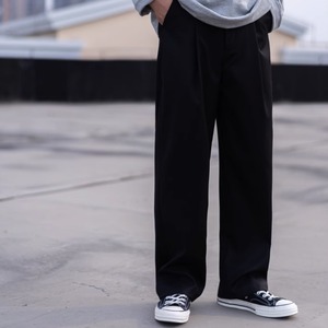 ストリートきれいめドレープパンツ　0697