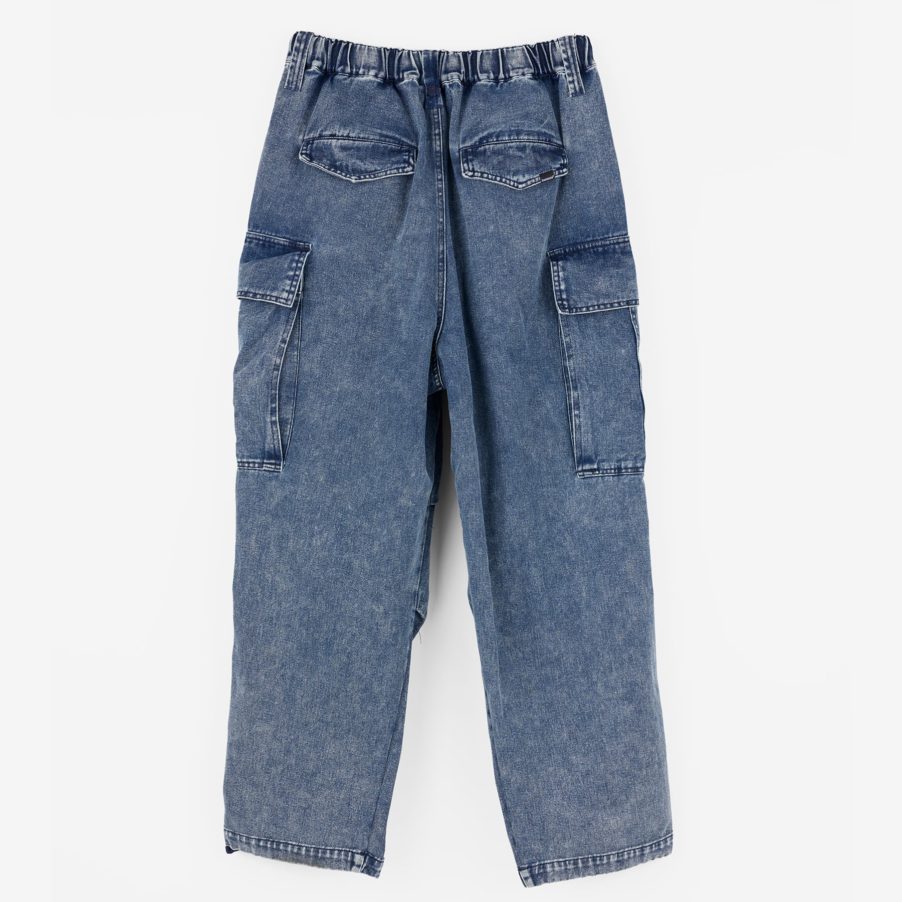 BMボーン刺繍ケミカルカーゴパンツ［BLU］ | bassmania.jp