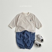 韓国子供服 / VIVID-I / 26Autumn / シグネチャー ストライプ ベアー Tシャツ / キッズ服 / ジュニア服 / 秋服 *XS~JM*