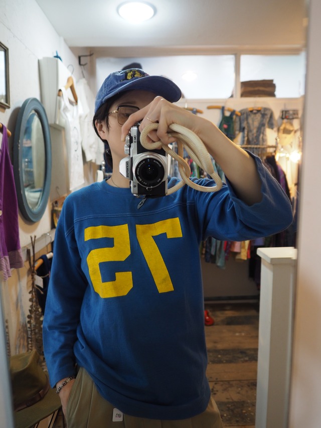 1970’s USA Artex Double Print Football T-Shirt／M