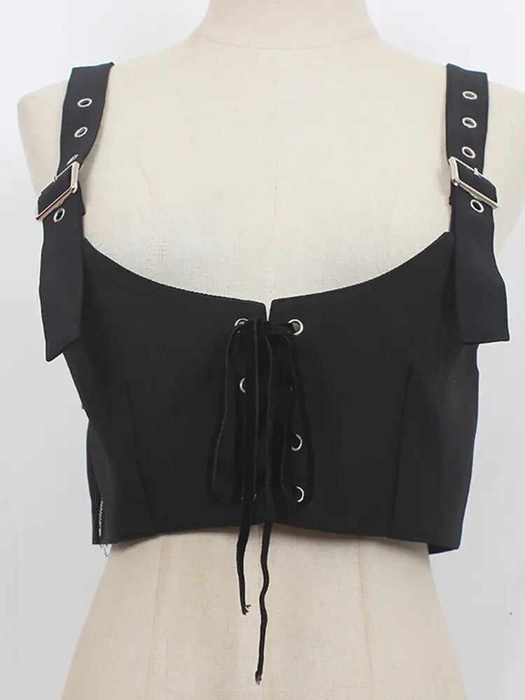 フロントレースアップビスチェ