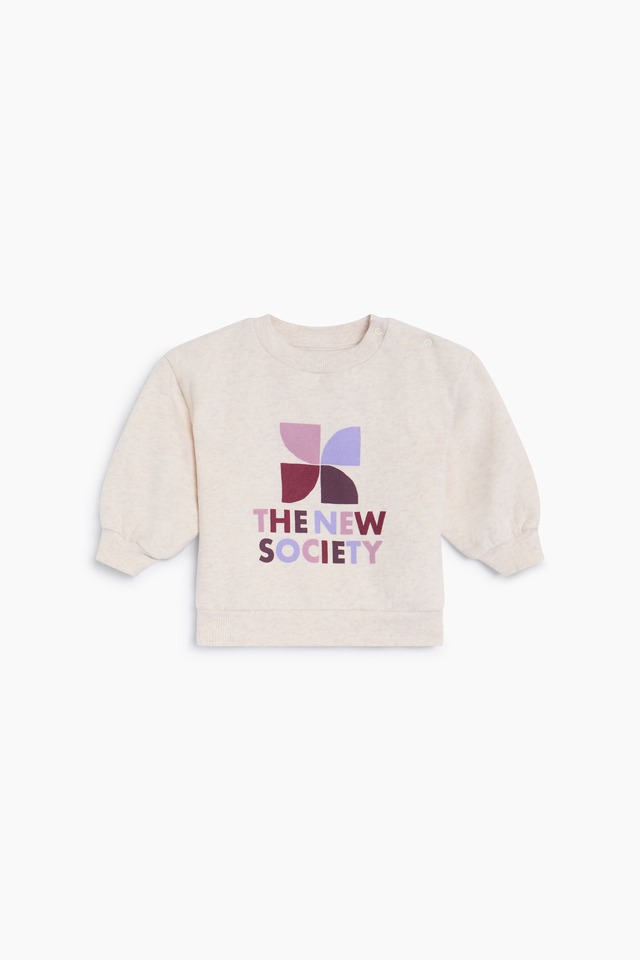 The New Society / Logo Baby Sweatshirt (Whisper White Melange) 26AW