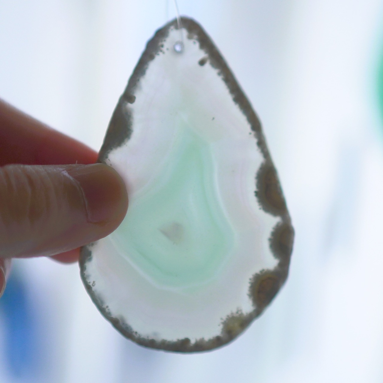 Healing Green 05 - アゲートヒーリングチャイム / Agate Sun Catcher Wind Chime 150