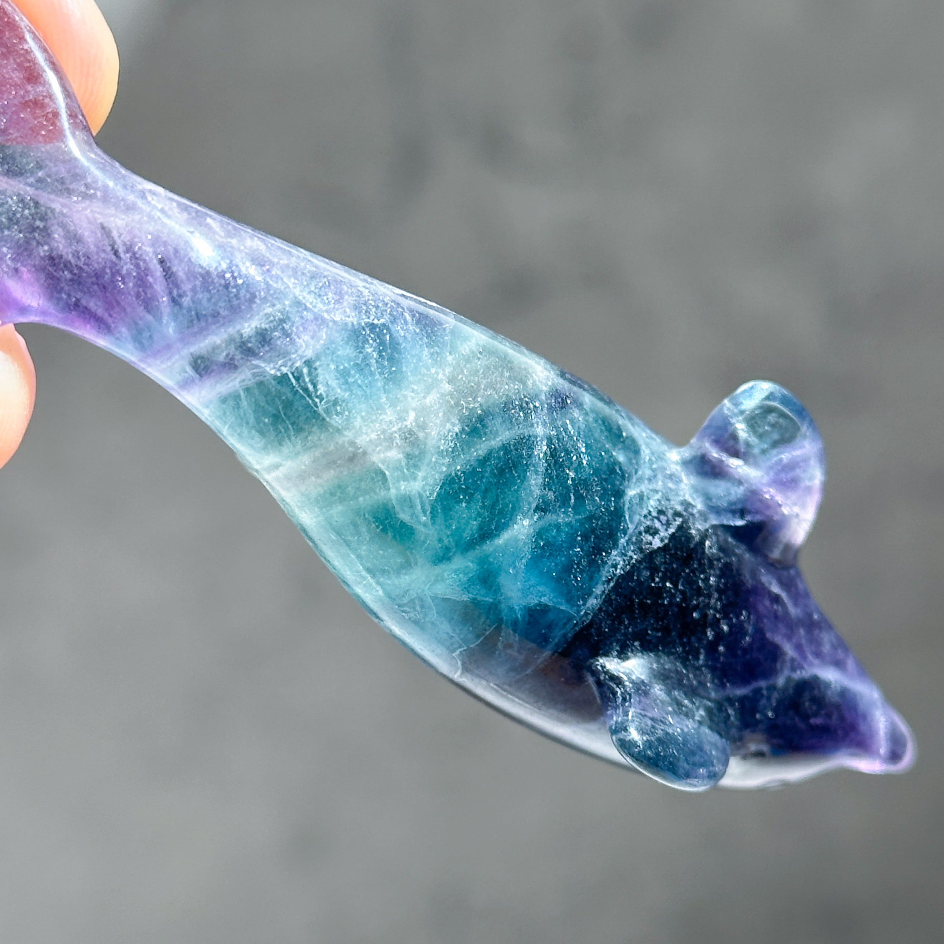 レインボーフローライト イルカ21◇Fluorite◇天然石・パワーストーン