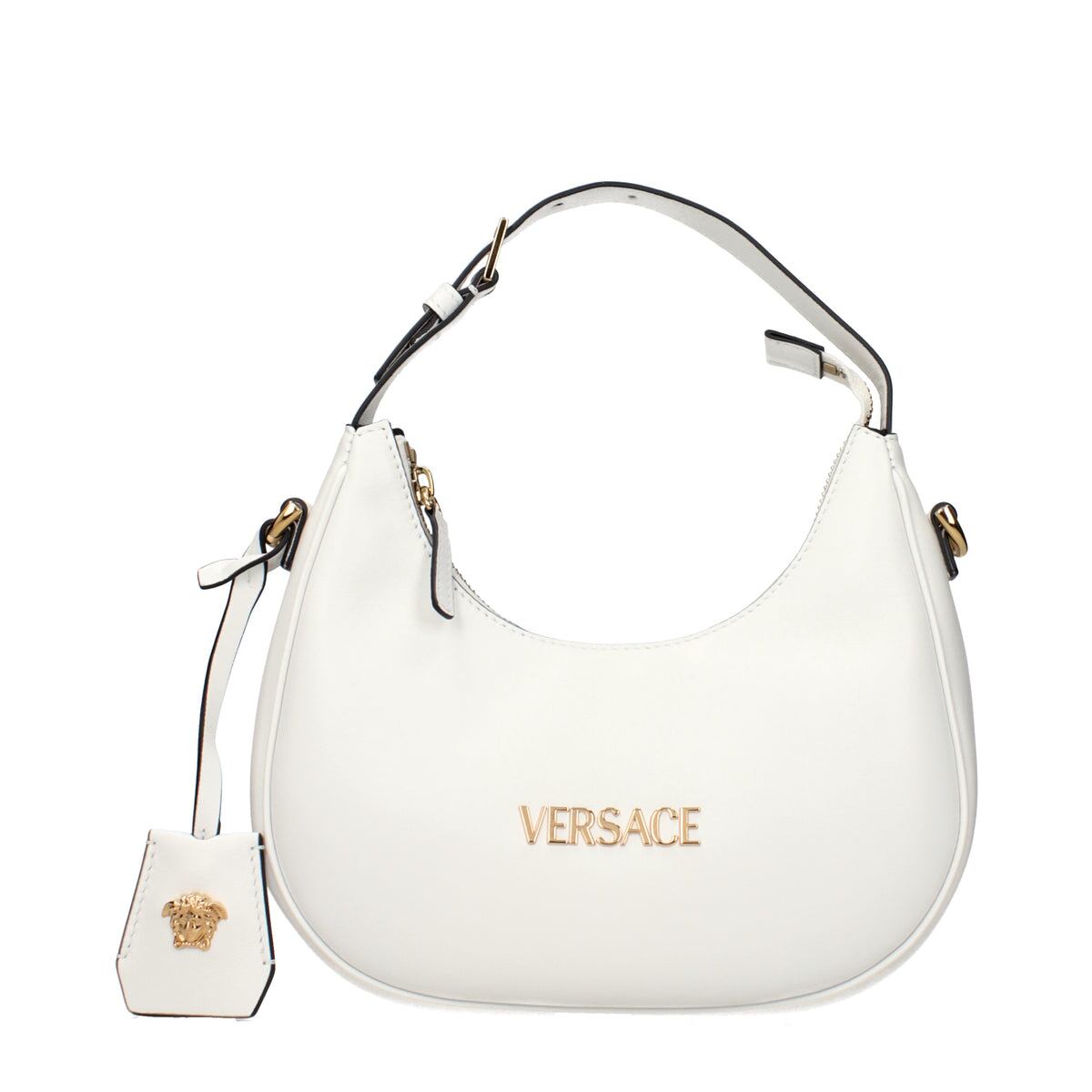 VERSACE ヴェルサーチ レディース ハンドバッグ レザー ホワイト