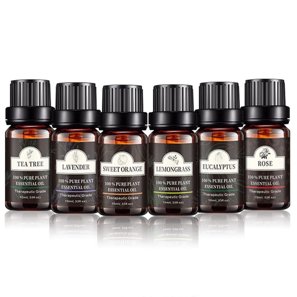 Poven アロマオイル 6種セット エッセンシャルオイル 天然100％ 精油