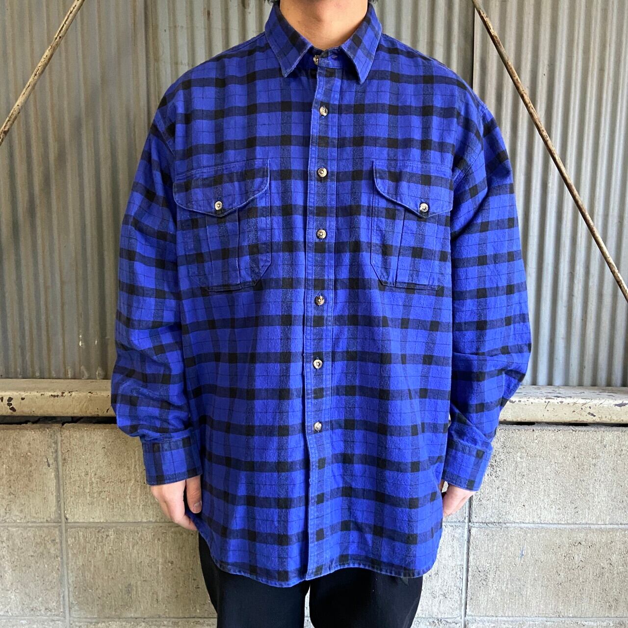 美品❗️ビンテージ FILSON ネルシャツ 100%ヴァージンウール USA製 FILSON フィルソン チェック柄 長袖 ネルシャツ 緑系×黒 XS-S