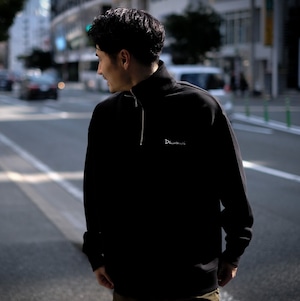 Half Zip Hoodie  C/# BLACK（裏起毛）