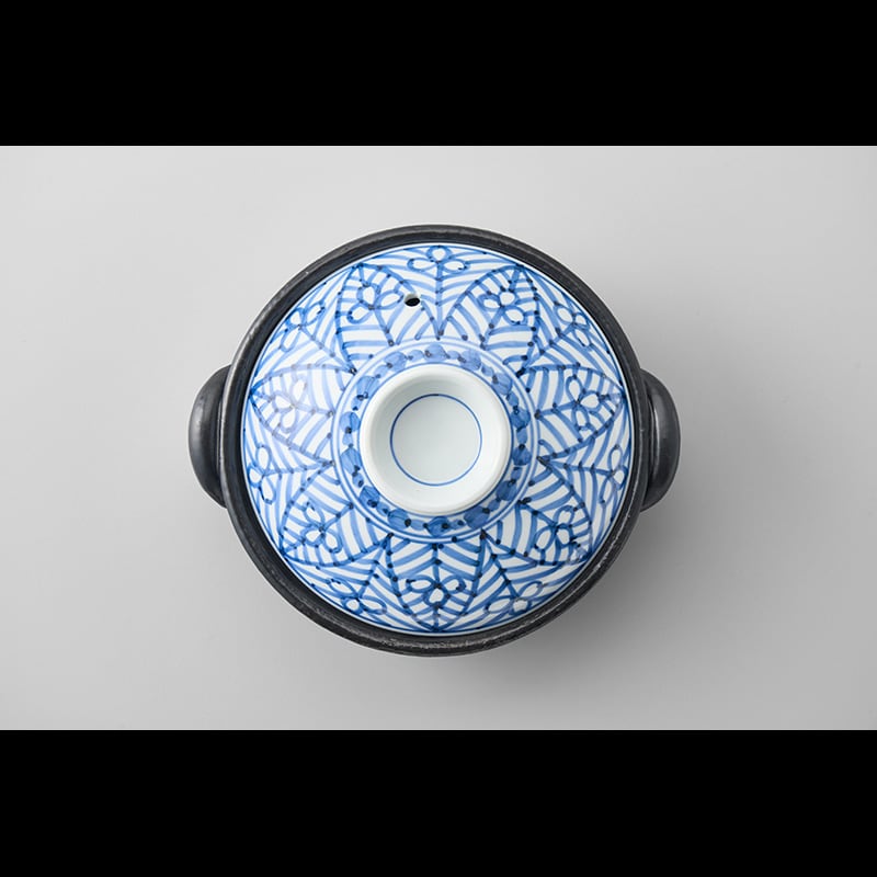 染付ペルシャ IH対応7寸鍋