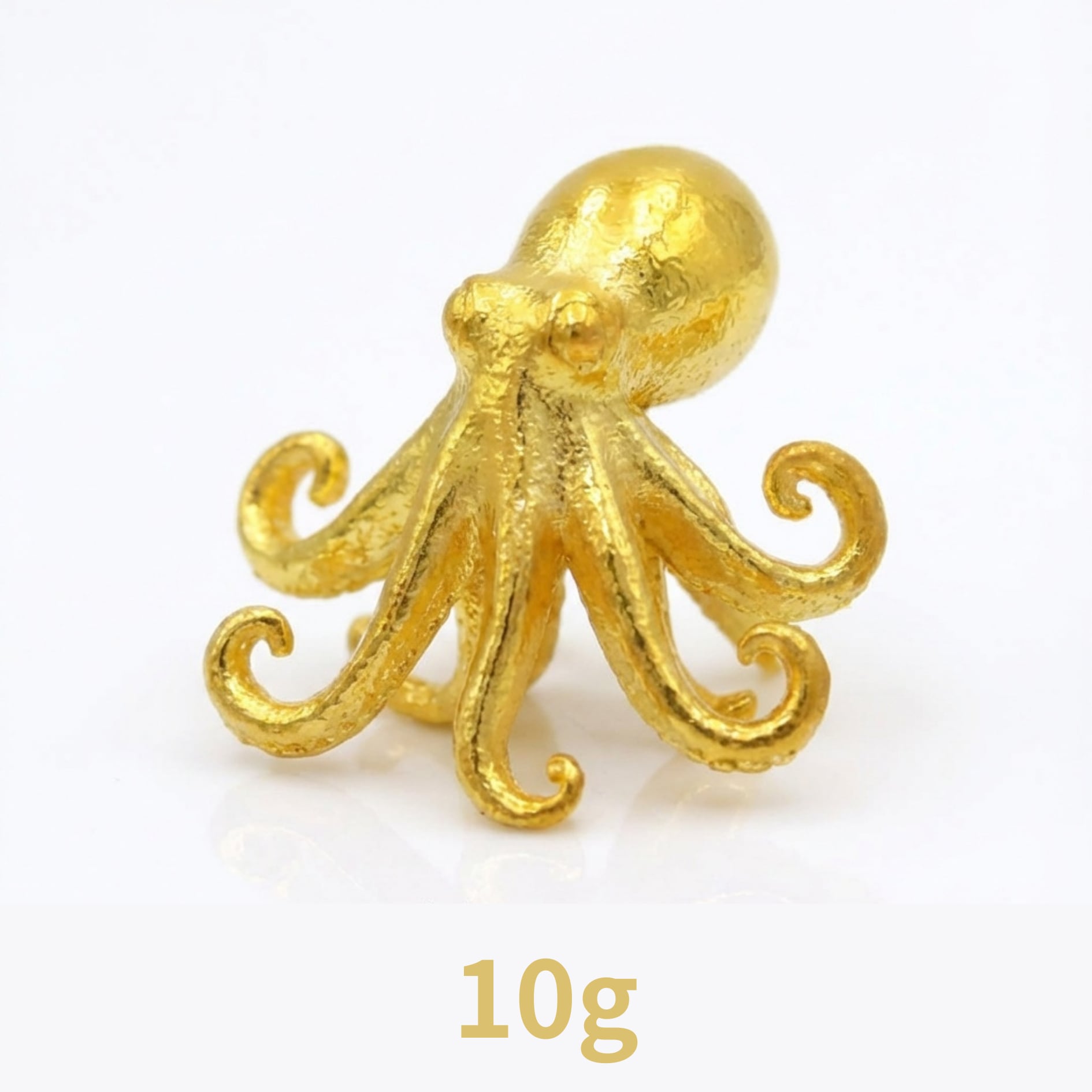 純金10g『タコ』モチーフ【JUNGOLD】ずっしり重い存在感。