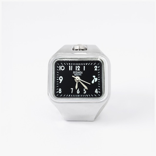 HIDAKA 26AW E/W RING WATCH (SILVER/BLACK)
