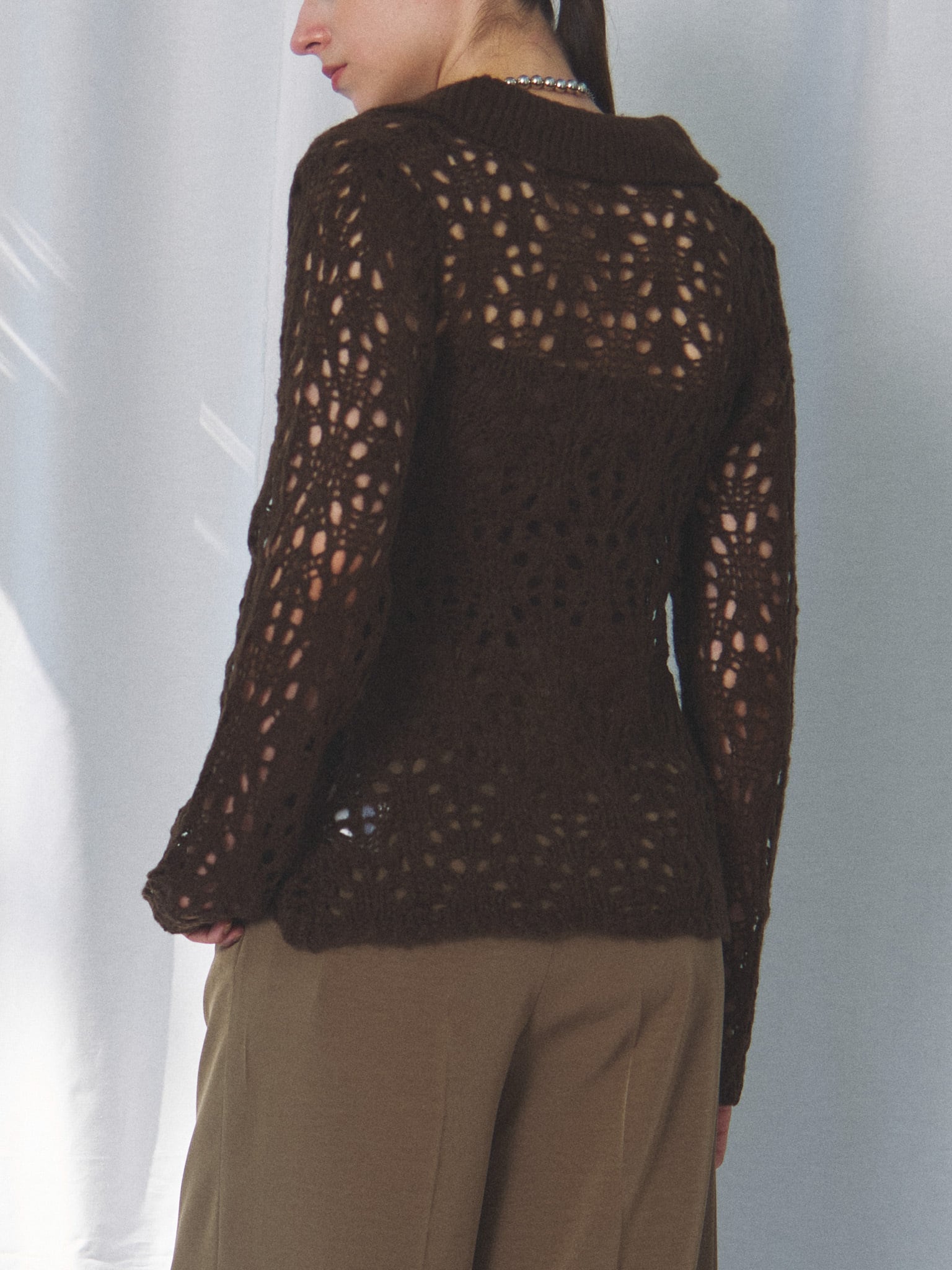 MOHAIR POLO KNIT CD(ﾓﾍｱﾎﾟﾛﾆｯﾄｶｰﾃﾞ)【7533147】 | CIEL'AIR