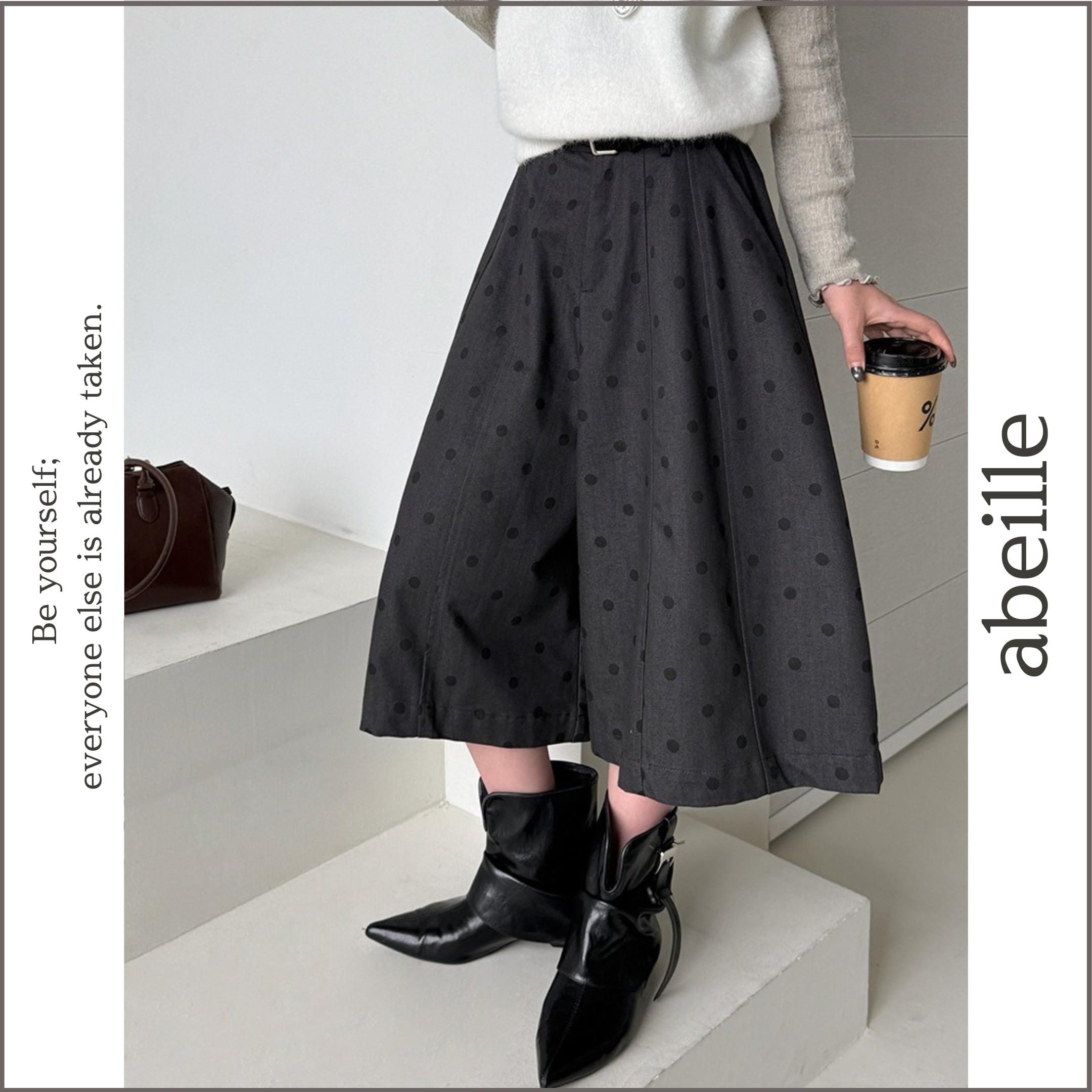 dot culottes pants 14805
