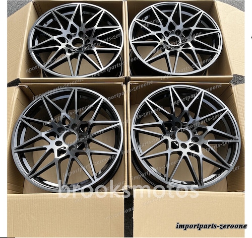 19インチ ブラック スタイル ホイール BMW M2 F87 M3 F80 M4 F82 83 19x9 19x10 4本セット -