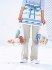 オルディ レジ袋 40号 L 半透明 100枚入 コンビニ袋 テイクアウト 取っ手付き ポリ袋 手提げ袋 エプロンライト EL-N40-100