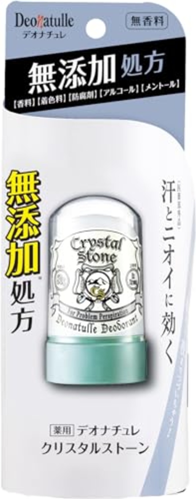 【医薬部外品】デオナチュレ クリスタルストーン ワキ用 直ヌリ 制汗剤 無香 1個 (x 1)
