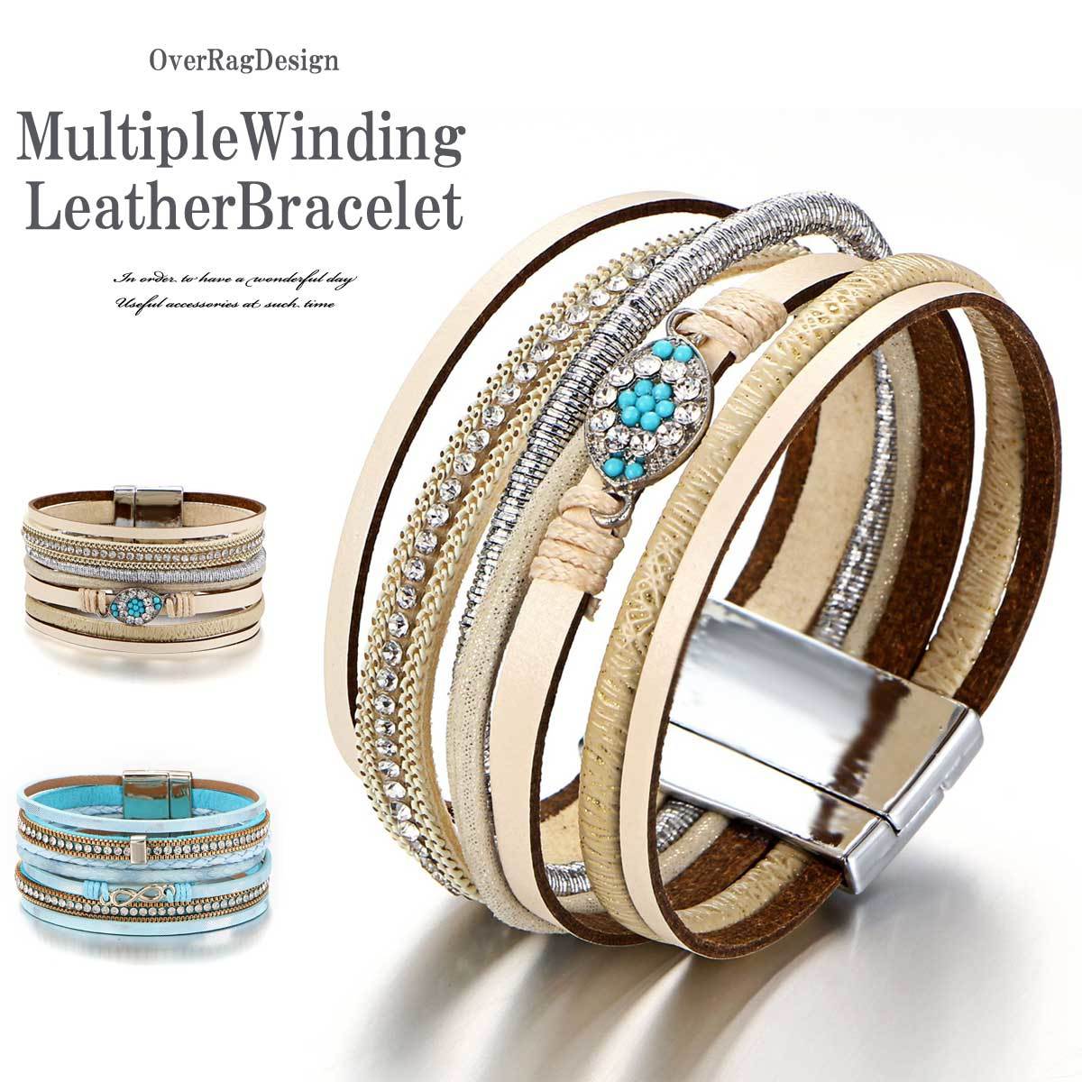 ウィザード レザー ブレスレット バングル 貴重品 人気 革 メンズ