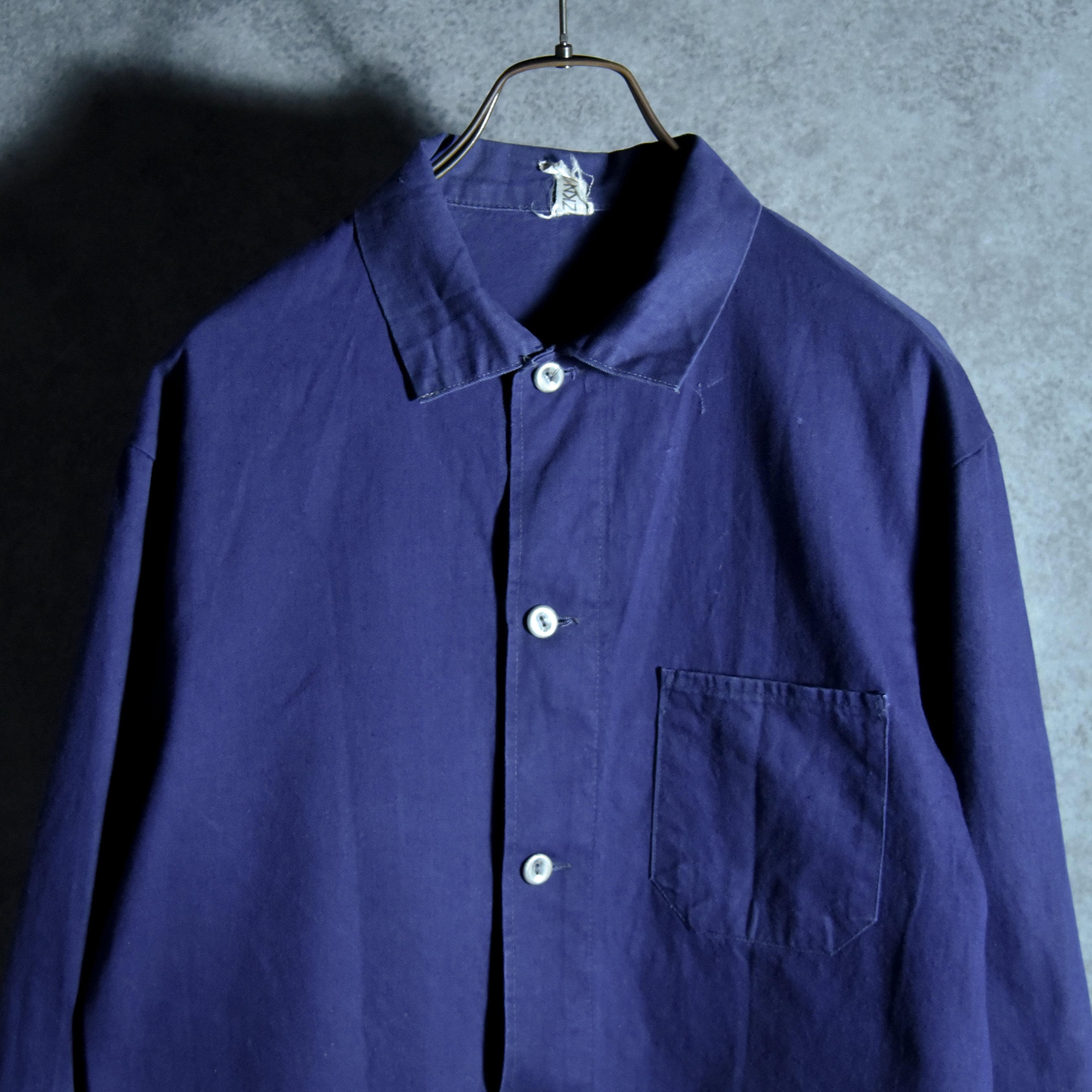 70sユーロワークカバーオール/ヘリンボーンブラック Czech Military Work Herringbone Coverall チェコ軍 ヘリンボン