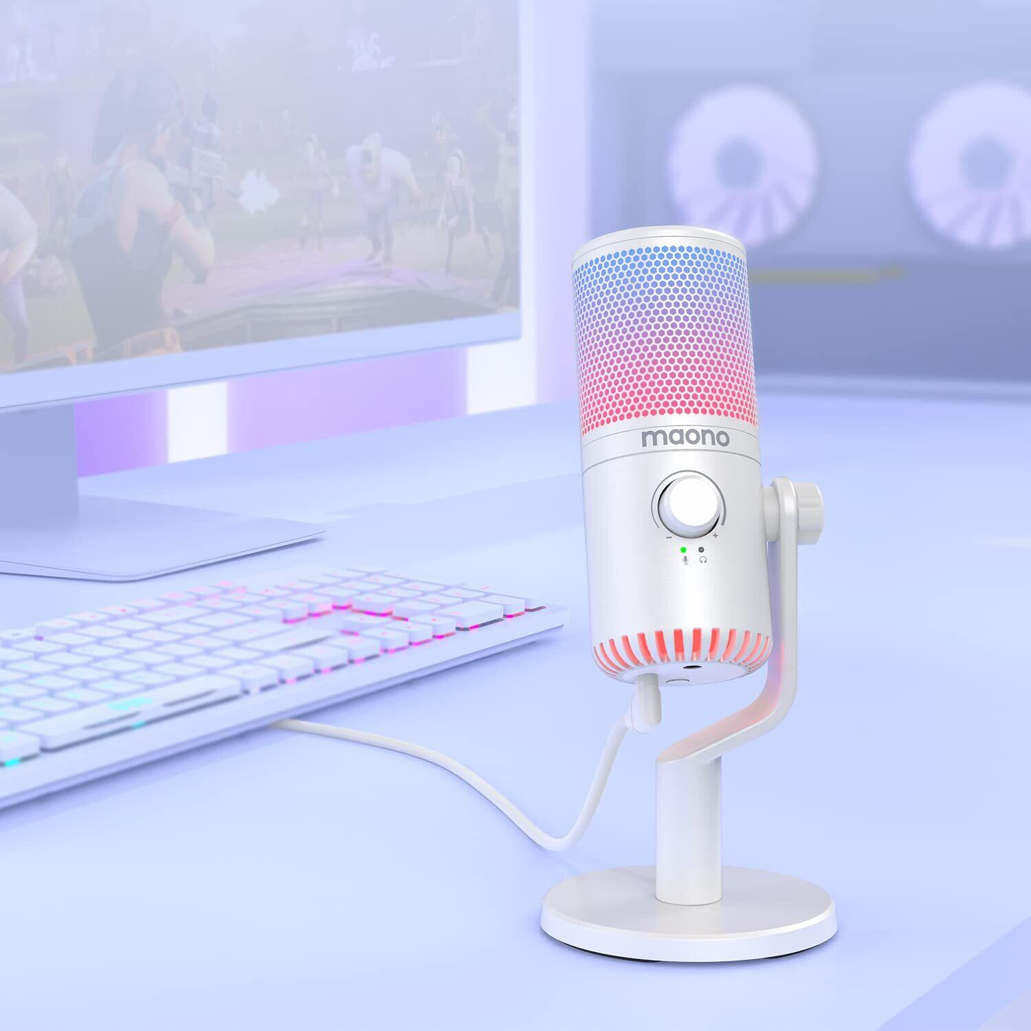 MAONO USB コンデンサーマイク ゲーミングマイク PC マイク 専用