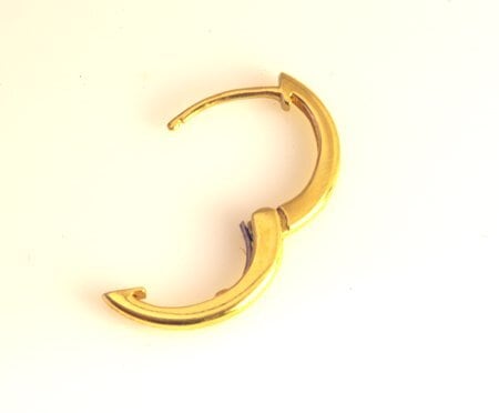 1個】K18/K14フープピアスS バネ型 | HIBIKI