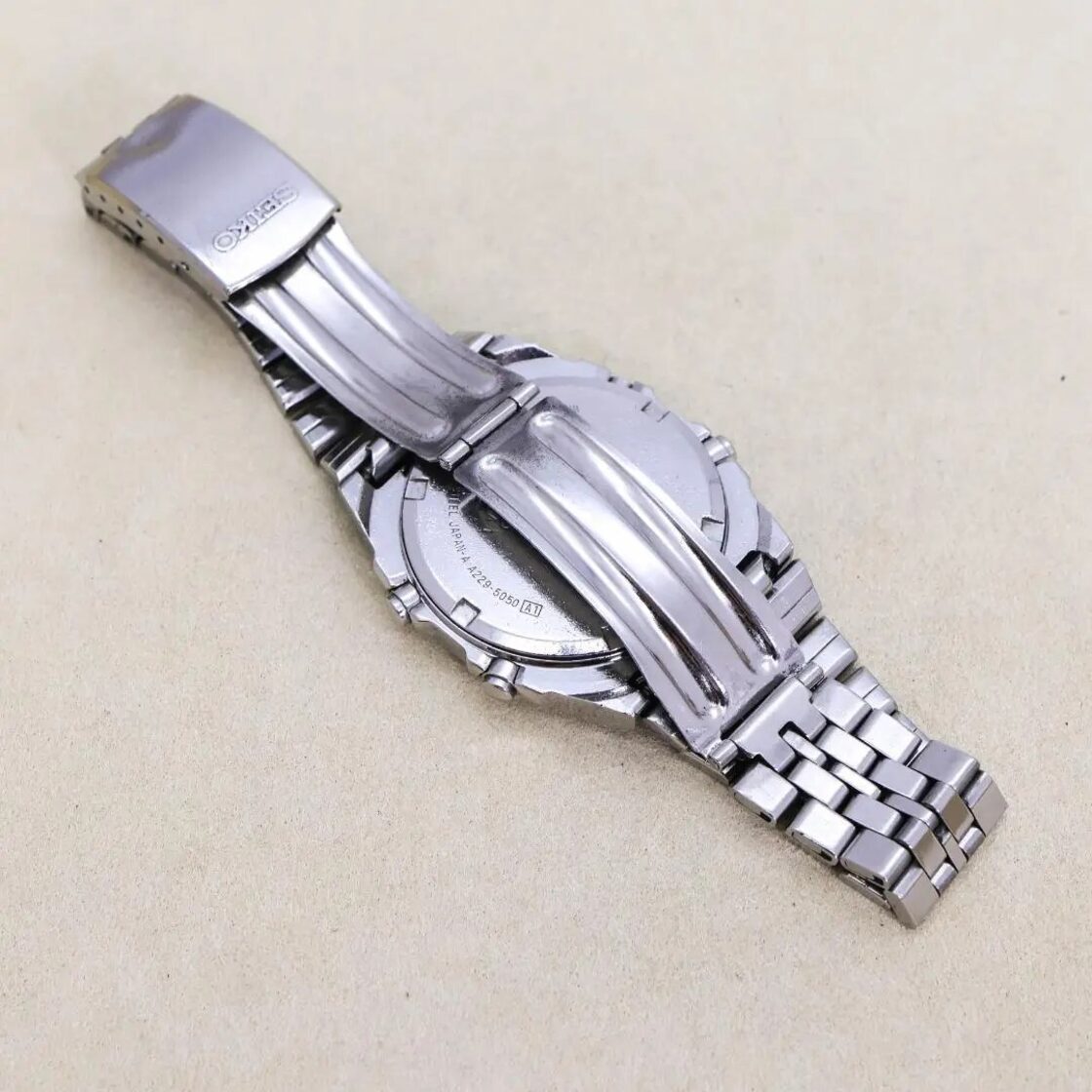 ◇希少 稼働 SEIKO 腕時計 シルバーウェーブ デジタル ステンレス c 