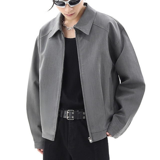 ミニマルライン　ジップアップブルゾン　2カラー　LB1703