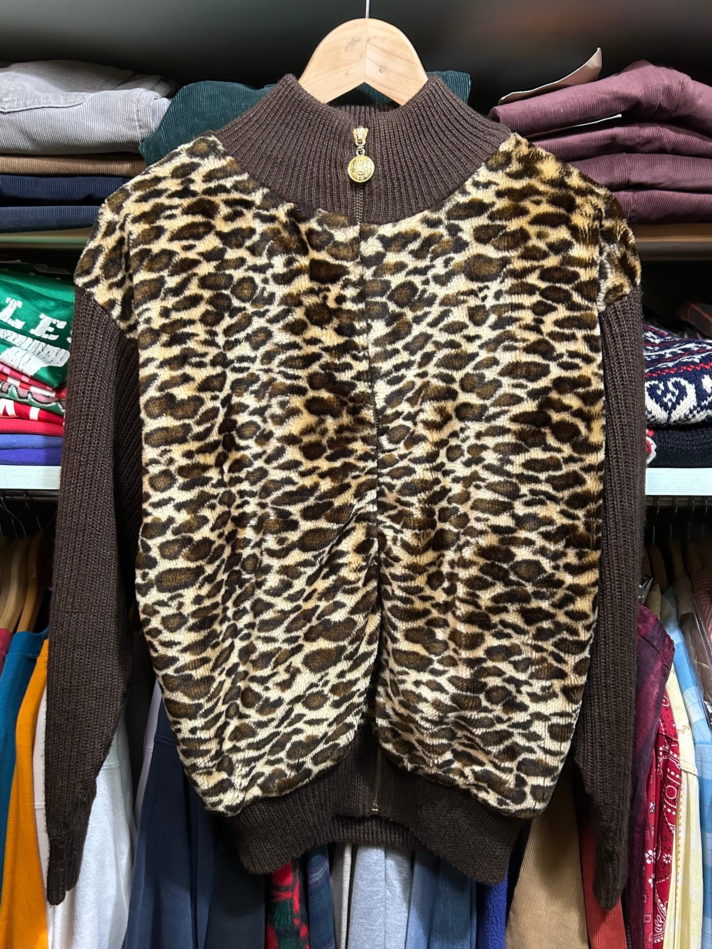 80s Vintage Marshall Rousso Leopard knit