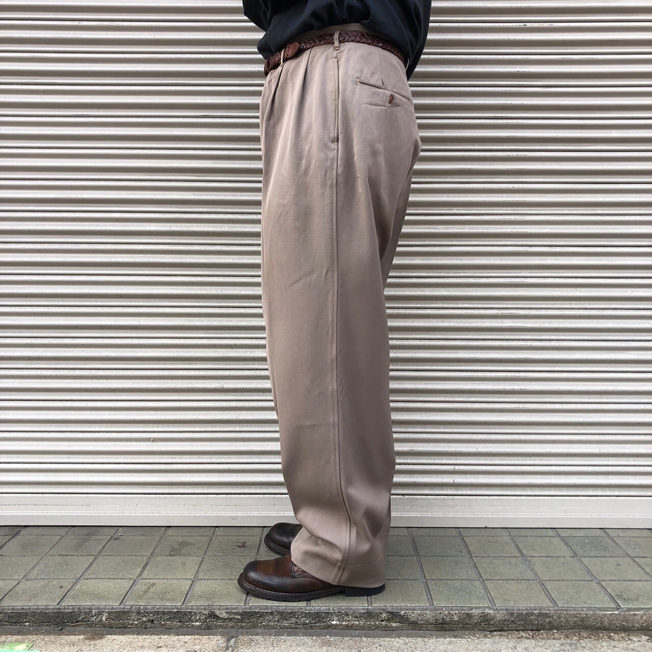 希少 50s USA Vintage レーヨン ギャバジン パンツ ツータック 希少 50s USA Vintage レーヨン ギャバジン パンツ ツータック