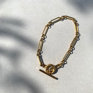 ＜stainless＞ Figaro gold  bracelet