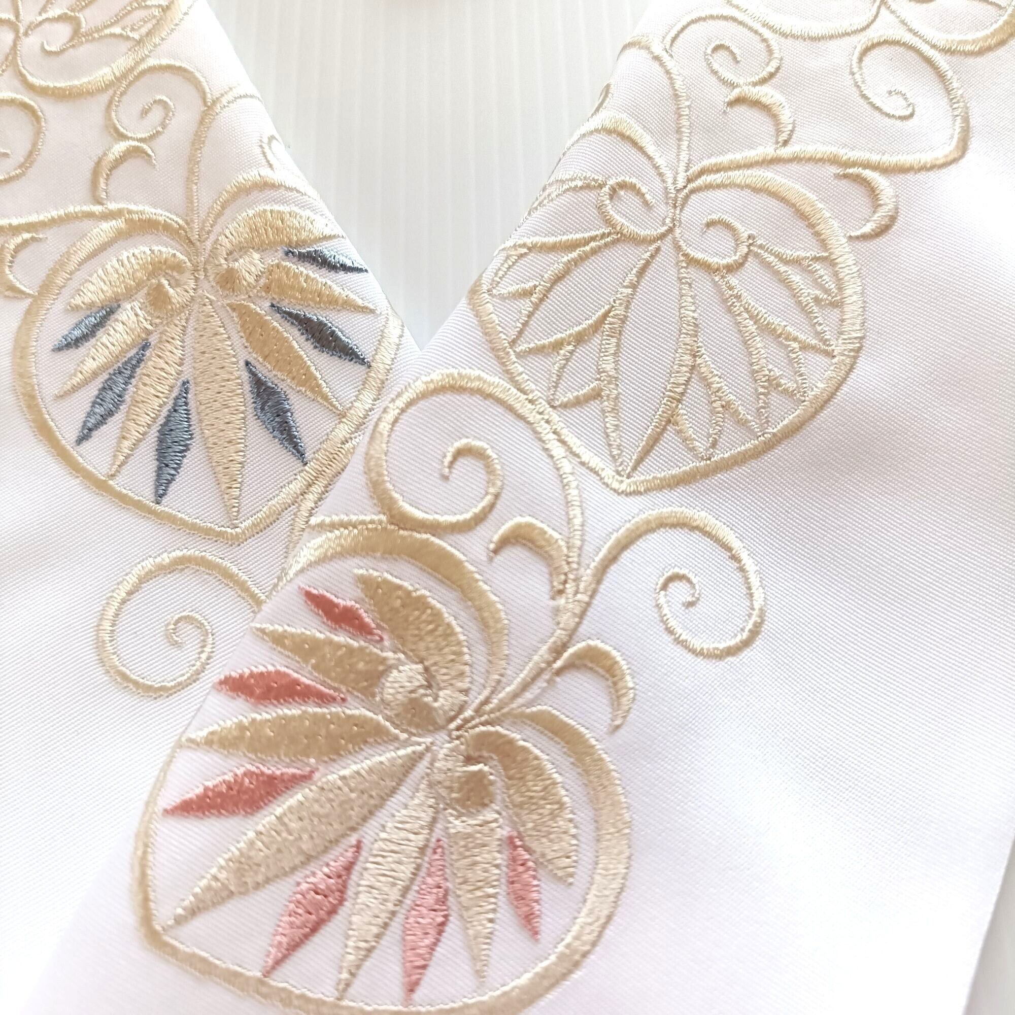 刺繍半衿 葵 吉祥 | 刺繍好日