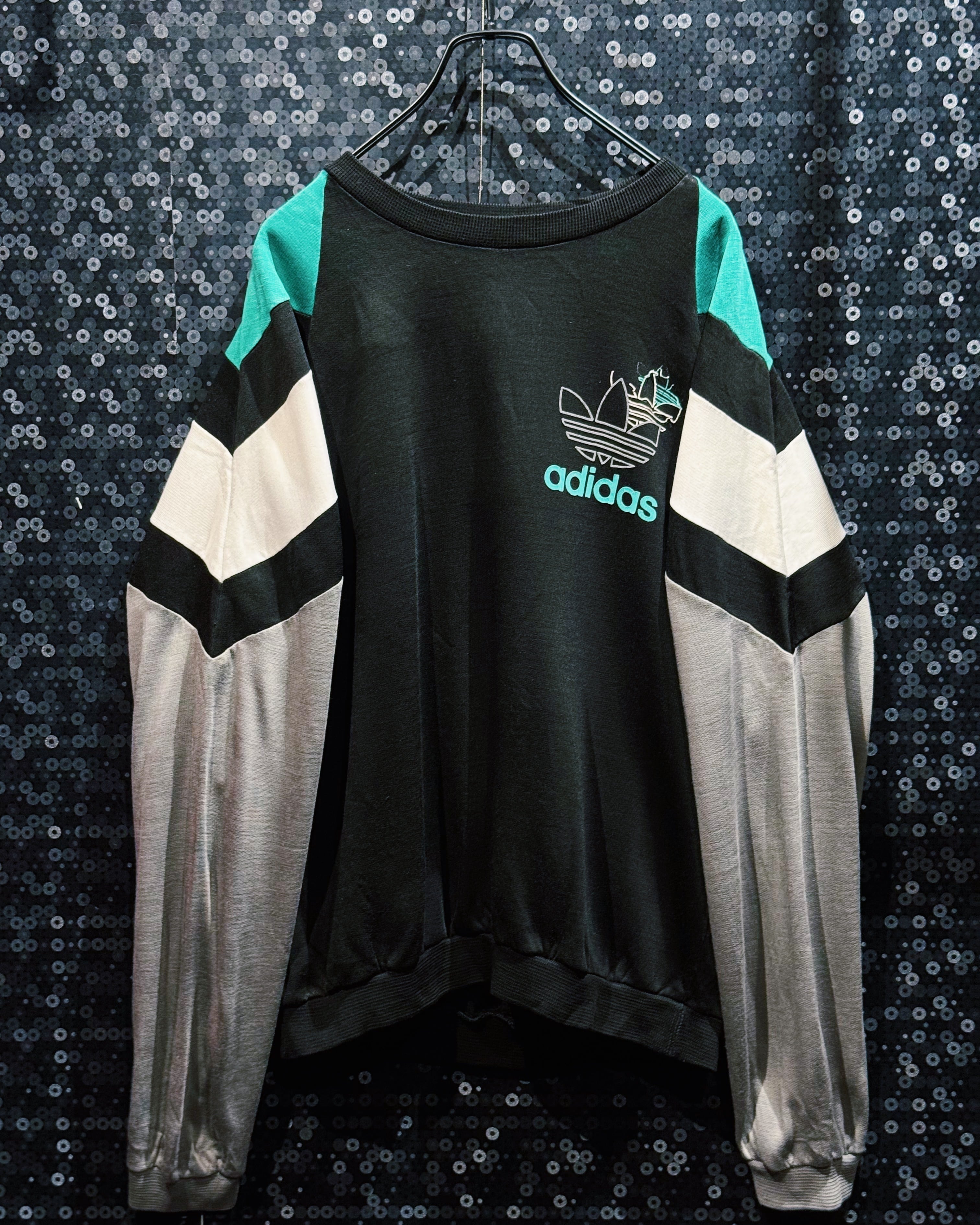 【ÆIEM】"adidas originals"vintage Multi Trefoil Graphic Sweatshirt “South Sports Merlebach”