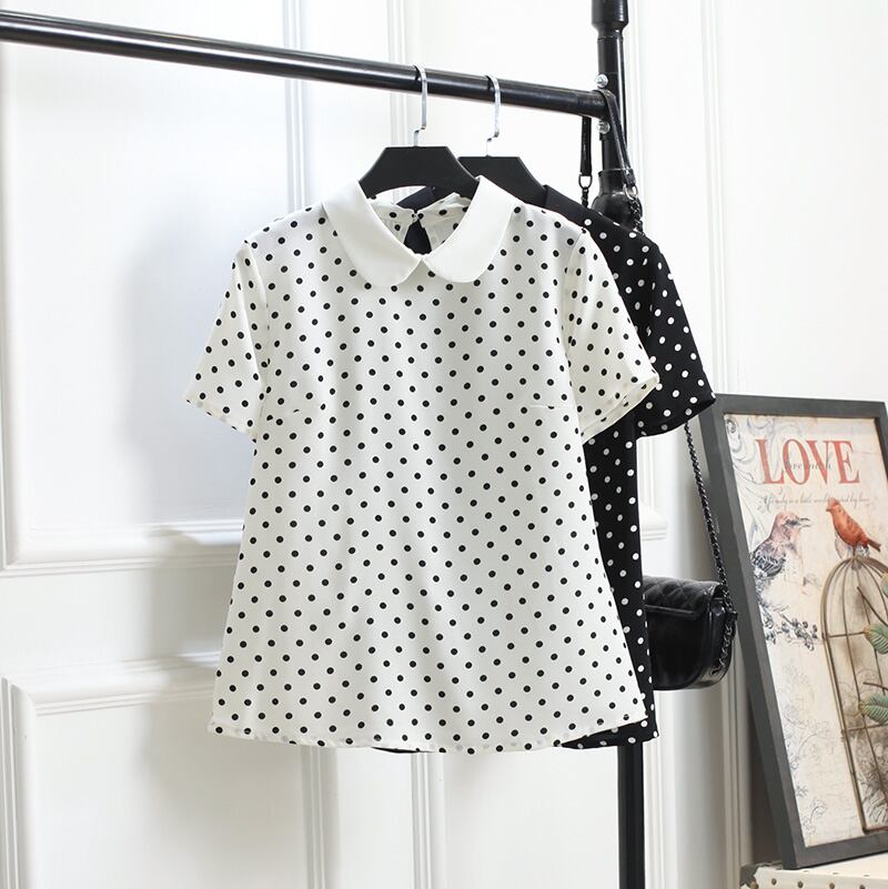 モノトーンドットシフォンシャツ SU395