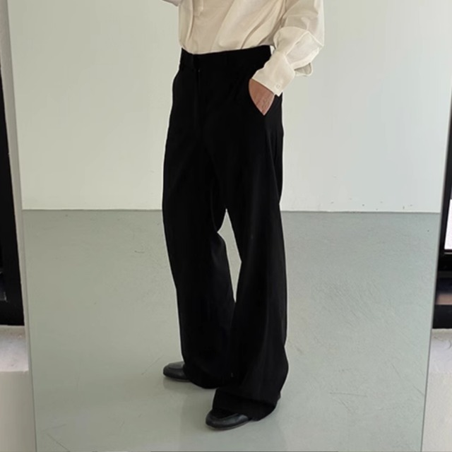 シンプルモダンフレアパンツ　0777