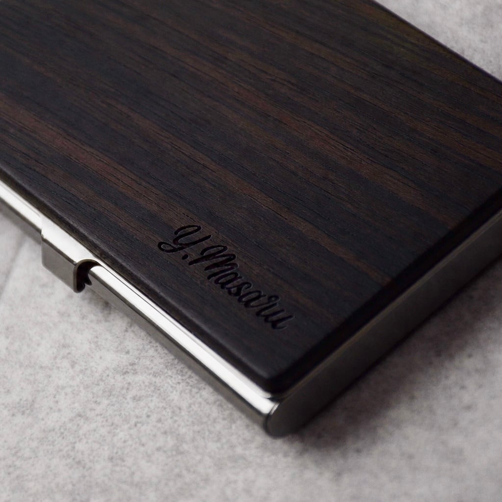 銘木 名刺入れ カードケース 天然木 Card Case ステンレス | MEGURI